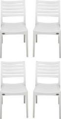 Supreme Omega PP Moulded Chair Set of 4 Plastic Outdoor Chair