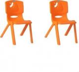 Supreme Strawberry Kids Set Of 2 Chairs, Orange PP Moulded Chair