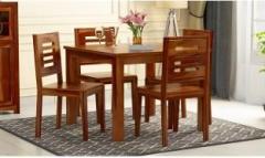 Swangia Art Solid Sheesham Wood Four Seater Dining Set For Dining Room/ Kitchen | Solid Wood 4 Seater Dining Set