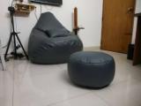 Swiner XXXL Bean Bag Footstool With Bean Filling