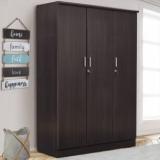 Tadesign Tonja Premium Almirah With Drawers Engineered Wood 3 Door Wardrobe