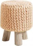 Tanish Solid Wood Pouf