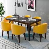 Taskwood Furniture Premium Dining Room Furniture Wooden Dining Table with 6 Chairs Solid Wood 6 Seater Dining Set