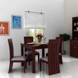 Taskwood Furniture Solid Sheesham Wood 4 Seater Dining Set For Dining Room / Restaurant. Solid Wood 4 Seater Dining Set