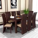 Taskwood Furniture Solid Sheesham Wood 8 Seater Dining Set For Dining Room / Restaurant. Solid Wood 8 Seater Dining Set