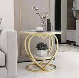 Taxozy Heart Shape Coffee Tea End Table Nightstands For Sofa Couch Bed Metal Side Table