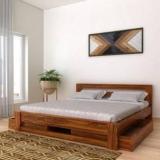 Tg Furniture Solid Wood Queen Drawer Bed