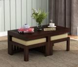 Thanglala Bradford Sheesham Center Table With 2 Stool Solid Wood Coffee Table