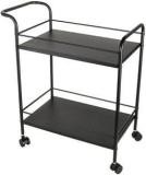 The Hut Premium Metal Kitchen Serving Trolley With Wheels|| Barcart Trolley Metal Bar Trolley