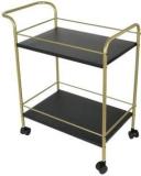 The Hut Serving Trolley, Utility Cart With Wheels For Kitchen Metal Bar Trolley