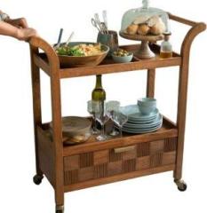 The Old Cabinet The Old Cabinet Solid Wood Bar Trolley Perfect For Home/ Restaurant/ Bar Solid Wood Bar Trolley