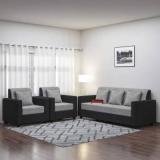 The Wooden City Fabric 3 + 1 + 1 Sofa Set