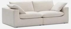 Theclevercouch Dawson Linen look Leather 3 Seater Sofa