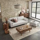 Theclevercouch Madison Luxury Linen Fabric 3 Seater Sofa