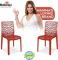 Maharaja Wave Stylish Heavy Duty | Stackable | Armless | for Garden and cafeteria Plastic Cafeteria Chair