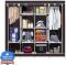 Maison & Cuisine 88170 Storage Organizer Shelves for Clothes Racks Non Woven Fabric Almirah Cotton Collapsible Wardrobe