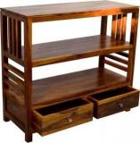 Timbertaste EVA 2 Draw Display Unit Book Shelf Solid Wood Semi Open Book Shelf