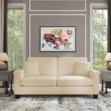 Torque Moscow 2 Seater Fabric Sofa For Living Room Beige Fabric 2 Seater Sofa