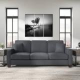 Torque Moscow 3 Seater Fabric Sofa For Living Room Dark Grey Fabric 3 Seater Sofa