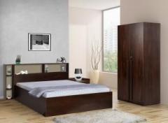 Trevi Engineered Wood Bed + Side Table + Wardrobe