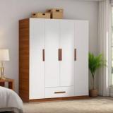 Trevi Mustang 4 Door Wardrobe With Drawer Engineered Wood 4 Door Wardrobe