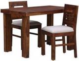 True Furniture Sheesham Wood 2 Chairs Dining Table Set for Living Room Solid Wood 2 Seater Dining Set