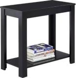 True Furniture Sheesham Wood Bedside Table For Bedroom | Black Finish Solid Wood Bedside Table