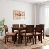 True Furniture Sheesham Wood Solid Wood 6 Seater Dining Set Solid Wood 6 Seater Dining Set