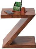 True Furniture SheeshamWood Z Shape Bedside/End Table For LivingRoom/Bedroom/Office/Hotel, Brown Solid Wood Bedside Table