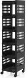 Tulua Multipurpose Storage Rack Space Saving Storage Organizer Rack Shelf with Wheels, Plastic Multi Purpose Storage Organizer Racks for Home, Kitchen, Bathroom with Wheels Plastic Free Standing Cabinet