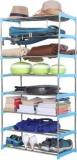 Turbomax 8 Layer Book Shelf for Home Library Multipurpose Storage Organizer Rack Stand Metal Open Book Shelf