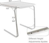 Tuzech White Adjustable Folding Laptop Plastic Study Table