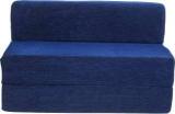 Uberlyfe 2 Seater Sofa Cum Bed Perfect For Guests Chennile Fabric Washable Cover Dotted Blue I 4' X 6' SCB 001732 DOT BL Single Sofa Bed