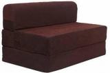 Uberlyfe 2 Seater Sofa Cum Bed Perfect For Guests Chennile Fabric Washable Cover Dotted Brown I 4' X 6' Feet SCB 001732 DOT BR Single Sofa Bed