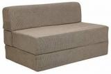 Uberlyfe 2 Seater Sofa Cum Bed Perfect For Guests Chennile Fabric Washable Cover Dotted Cream I 4' X 6' Feet SCB 001732 DOT CR Single Sofa Bed