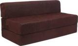 Uberlyfe 3 Seater Sofa Cum Bed Perfect For Guests Chennile Fabric Washable Cover Dotted Brown| 6' X 6' Feet. Double Sofa Bed