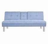 Uberlyfe Modern Lancaster Fabric Futon Sofa Bed Fold Up & Down Recliner Couch With Desk Holder Sky Blue Single Engineered Wood Sofa Bed