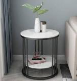 Unique Arts Shoppee Unique Arts Shoppee End Table With Wooden Top, Sofa Side Table For Small Spaces Metal Corner Table