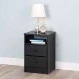 Unitek Furniture 2 Drawer And 1 Self Storage, Side Table, Night Stand Engineered Wood End Table