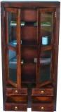 Varsha Furniture Solid Sheesham Wood Book Shelf For Home Library| Glass Door|Decorative Solid Wood Close Book Shelf