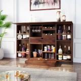 Varsha Furniture Wooden Bar Cabinet For Wine Bottle And Glass Storage For Home Furniture Solid Wood Bar Cabinet