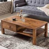 Varsha Furniture Wooden Centre Table with open and drawer storage | Center Table Solid Wood Coffee Table