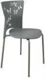 Ventura Armless Cafetaria Chair In Grey Colour