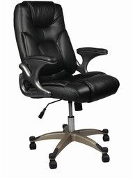 Ventura Deluxe Executive Chair In Black Leatherette Cushion