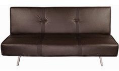 Ventura Leatherette Sofa Cum Bed In Brown Colour