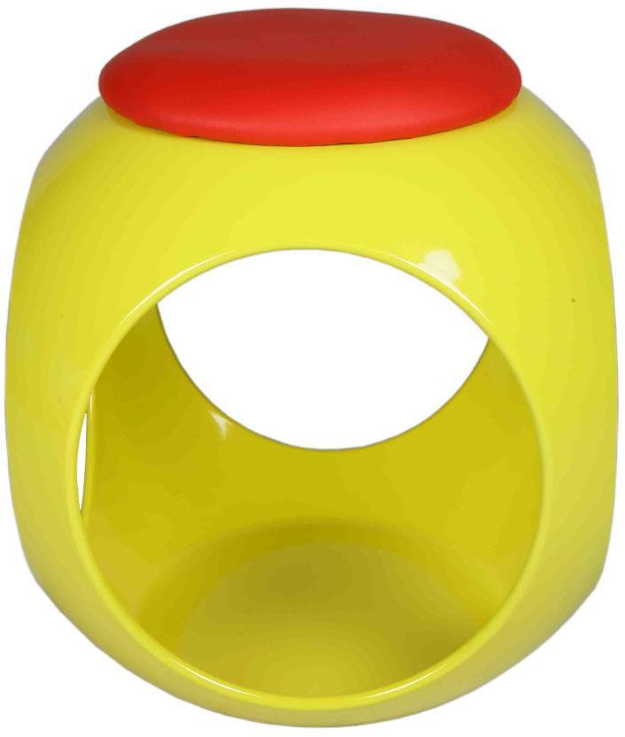 Ventura Play Stool in Yellow Colour with Red Cushion