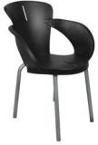 Ventura Wing Arm Cafetaria Chair In Black Colour