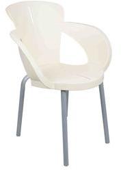 Ventura Wing Arm Cafetaria Chair In White Colour