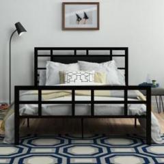 Vibrant Interior pressyo Metal King Bed