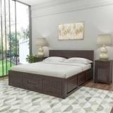 Vinod Furniture Solid Sheesham Wood Queen Size Bed With Box Storage For Bedroom/ Kids Room || Solid Wood Queen Box Bed